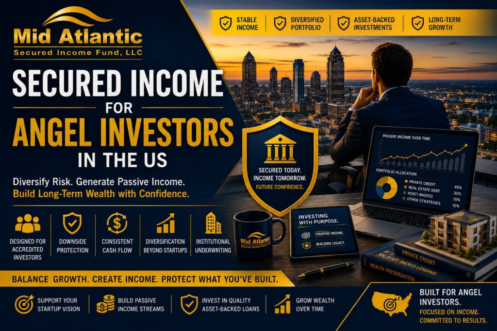 Secured income strategies for angel investors using private credit, asset-backed investments, and diversified institutional portfolio construction.