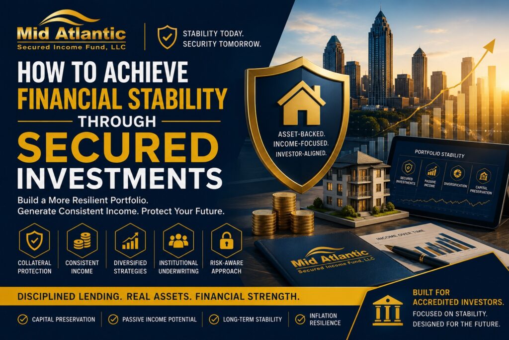 Secured investment strategies focused on financial stability, passive income, capital preservation, and real estate-backed private credit investing.