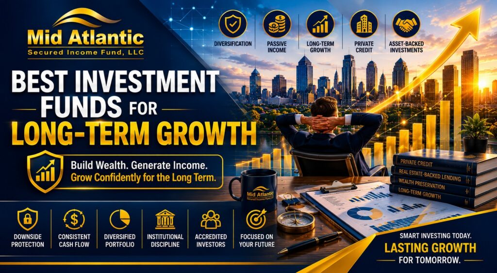 Best investment funds for long-term growth featuring private credit, diversified portfolios, passive income investing, and institutional wealth-building strategies.