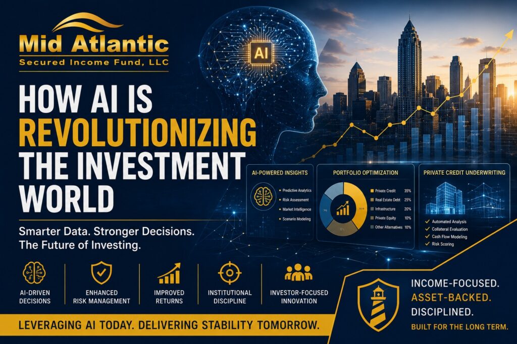 Artificial intelligence transforming investing, private credit underwriting, portfolio management, and institutional wealth management through AI-driven analytics and automation.