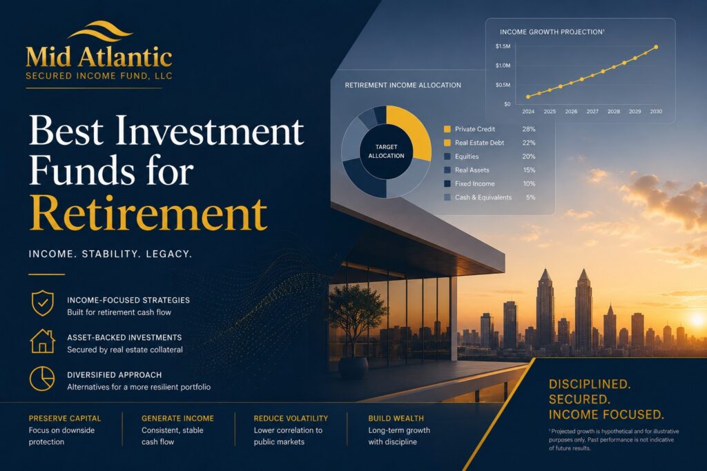 Best investment funds for retirement featuring institutional portfolio planning, alternative investments, and retirement income strategies by Mid Atlantic Secured Income Fund
