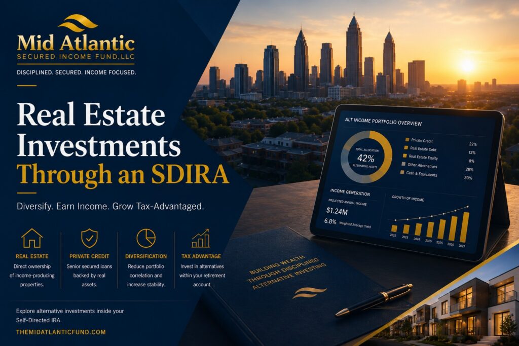 Real estate investments through a self-directed IRA featuring institutional retirement portfolio planning and alternative investment strategies.